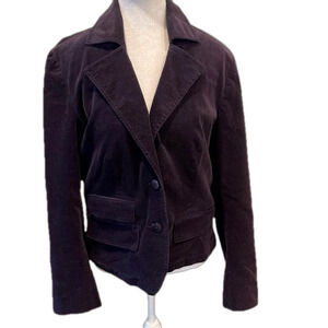 ADD’S Bandolera Eu 42 dark purple super  fine corduroy like fully lined blazer